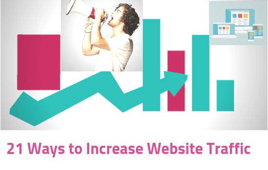 21 Ways to Increase Website Traffic-550x350